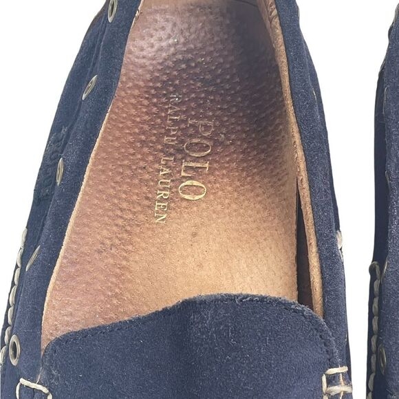 Polo Ralph Lauren Wyndings Slip-On-Driving Men\'s Loafers Tan Navy SZ 9.5 main image 13